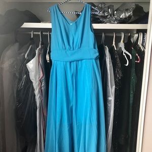 Aquamarine chiffon dress
